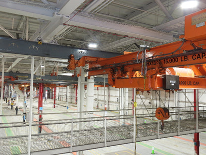 Cleveland Tramrail 7.5 Ton Double Girder Bridge Crane 18' 3" Span w/Remote