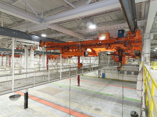 Cleveland Tramrail 7.5 Ton Double Girder Bridge Crane 18' 3" Span w/Remote