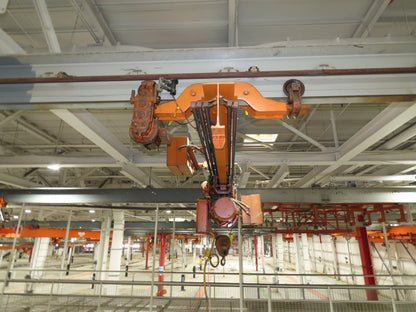 Cleveland Tramrail P&H 1/2 Ton Single Girder Underhung Bridge Crane 18' 3" Span