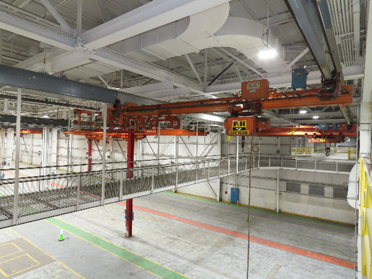 Cleveland Tramrail P&H 1/2 Ton Single Girder Underhung Bridge Crane 18' 3" Span