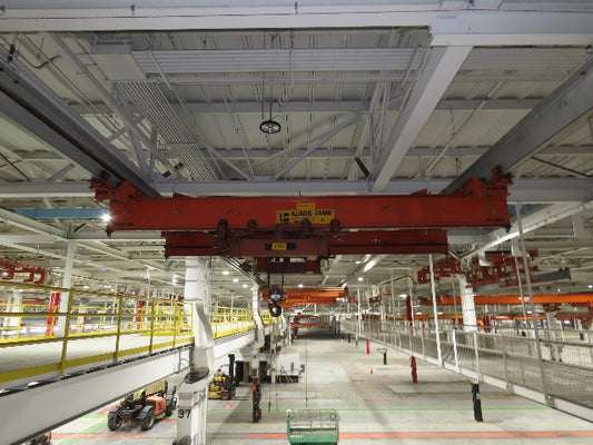 Cleveland Tramrail 11 Ton Double Girder Underhung Bridge Crane 18' 3" Span