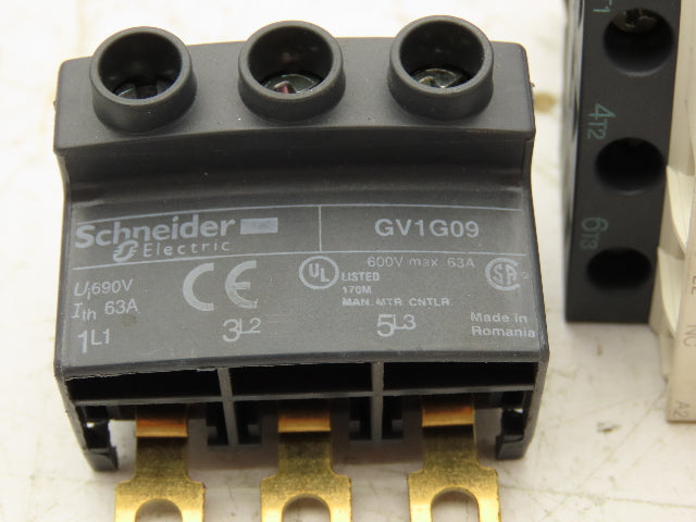 Schneider LC1D09G7 Contactor 120V Coil 9A 600VAC 3PH 1NO/1NC 8Hp