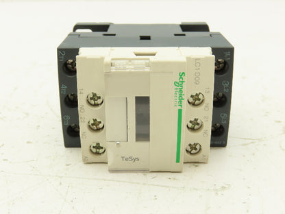 Schneider LC1D09G7 Contactor 120V Coil 9A 600VAC 3PH 1NO/1NC 8Hp