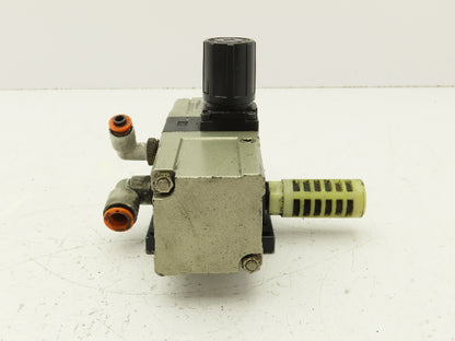 SMC NVBA1110-T02N Pneumatic Booster Regulator Air Valve 1/4" NPT 14-140 PSI
