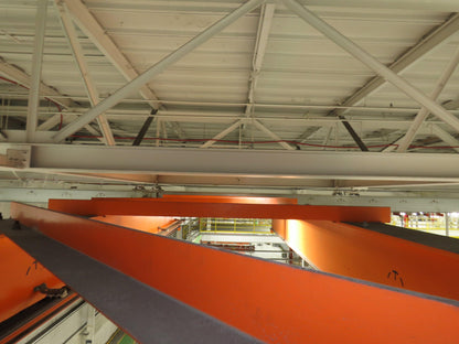 Cleveland Tramrail P&H 10 Ton Double Girder Underhung Bridge Crane 45' 10" Span