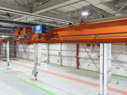 Cleveland Tramrail P&H 6 Ton Double Girder Underhung Bridge Crane 45' 10" Span