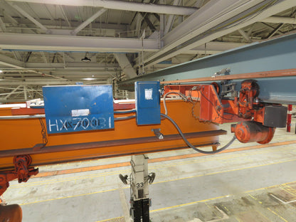 Cleveland Tramrail P&H 4 Ton Single Girder Underhung Bridge Crane 45' 10" Span