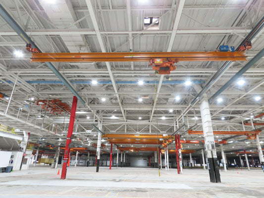 Cleveland Tramrail P&H 4 Ton Single Girder Underhung Bridge Crane 45' 10" Span