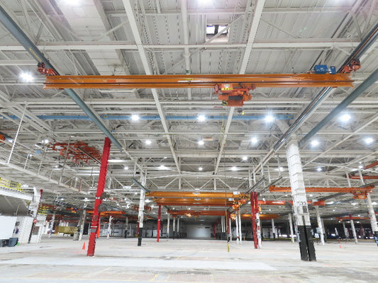 Cleveland Tramrail P&H 4 Ton Single Girder Underhung Bridge Crane 45' 10" Span