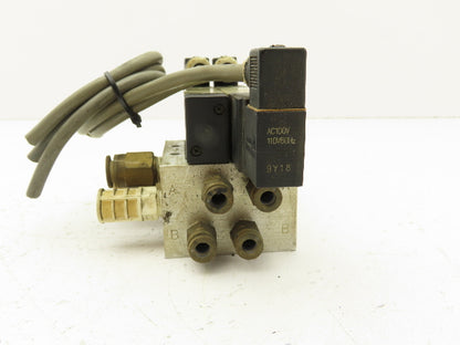 CKD 4KB240-B Pneumatic Solenoid Valve Manifold Base 1/4" NPT