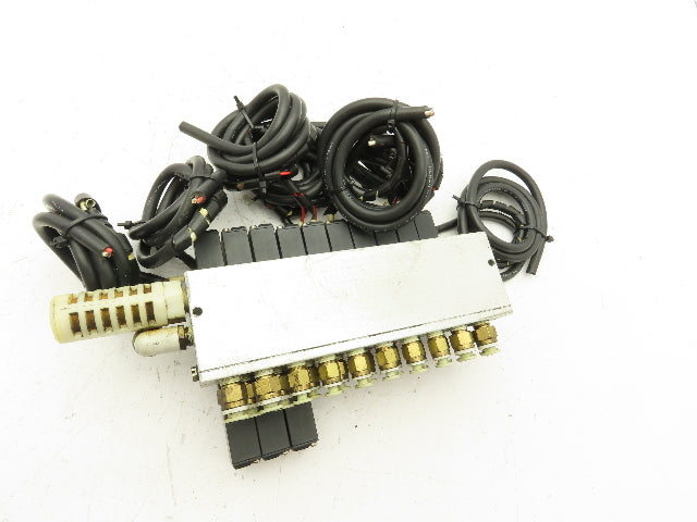 Koganei A113-4E2-13 Pneumatic Solenoid Valve 10-Station Manifold 24V