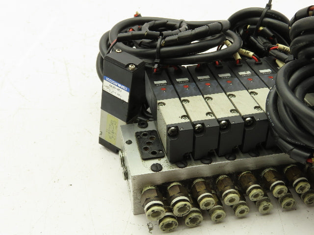 Koganei A113-4E2-13 Pneumatic Solenoid Valve 10-Station Manifold 24V