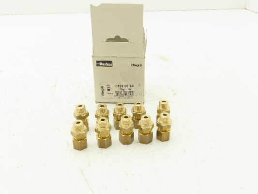 Parker Legris 01010660 Compression Fittings Male Brass 10 Piece