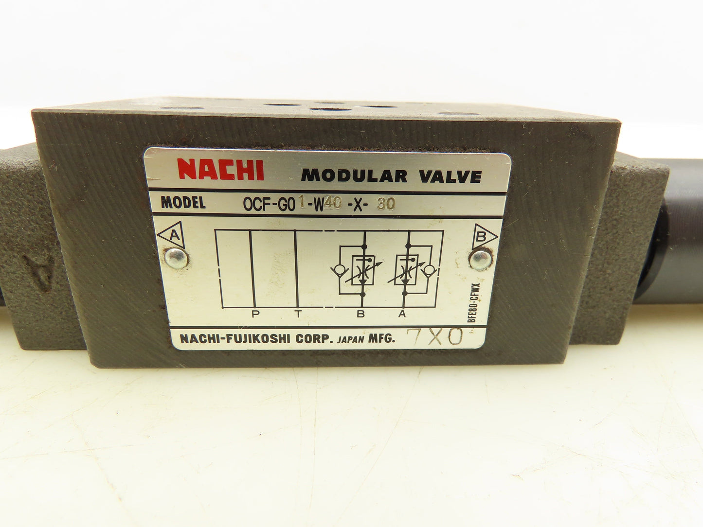 Nachi OCF-G01-W40-X-30 Hydraulic Modular Flow Control Valve