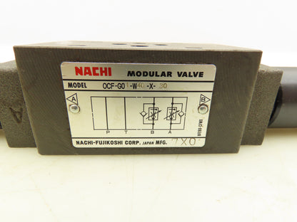 Nachi OCF-G01-W40-X-30 Hydraulic Modular Flow Control Valve