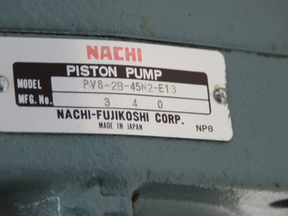 Nachi Worldwide WWE20-18-256TC Electric Motor Piston Pump 21GPM 230/460V 1770RPM