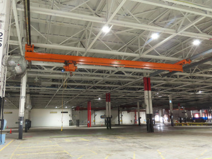 Cleveland Tramrail P&H 3 Ton Single Girder Underhung Bridge Crane 45' 10" Span