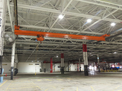 Cleveland Tramrail P&H 3 Ton Single Girder Underhung Bridge Crane 45' 10" Span