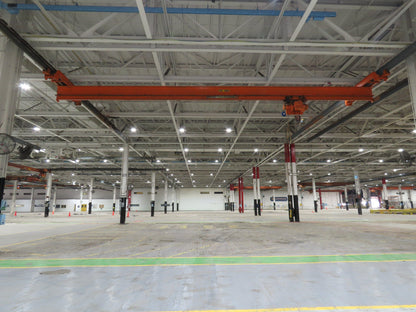 Cleveland Tramrail P&H 3 Ton Single Girder Underhung Bridge Crane 45' 10" Span