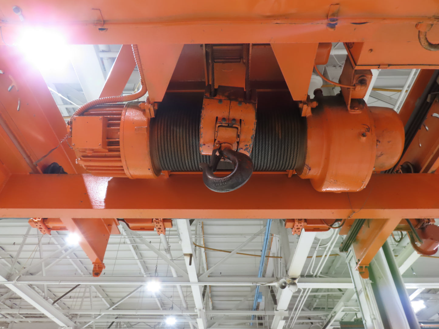 Cleveland Tramrail P&H 5 Ton Double Girder Underhung Bridge Crane 21' 8" Span