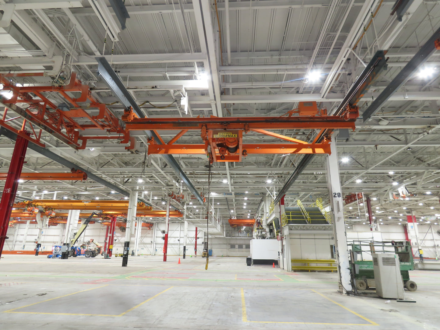 Cleveland Tramrail P&H 5 Ton Double Girder Underhung Bridge Crane 21' 8" Span