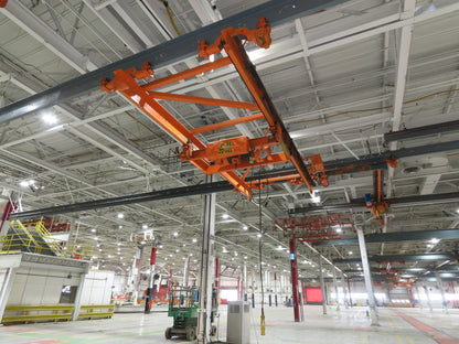 Cleveland Tramrail P&H 5 Ton Double Girder Underhung Bridge Crane 21' 8" Span