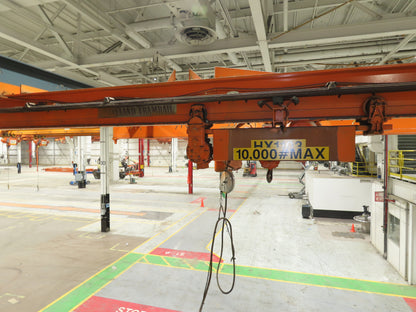 Cleveland Tramrail P&H 5 Ton Double Girder Underhung Bridge Crane 21' 8" Span