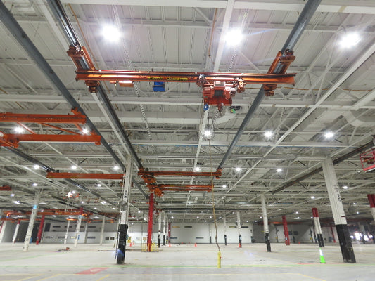 Cleveland Tramrail P&H 3 Ton Underhung Bridge Crane 21' Span Magnetek Remote