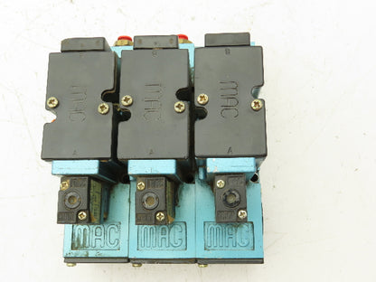 Mac 82A-AA-CKA-TM-DAA5-1DA Pneumatic 3-Station Manifold Solenoid Valve 120V