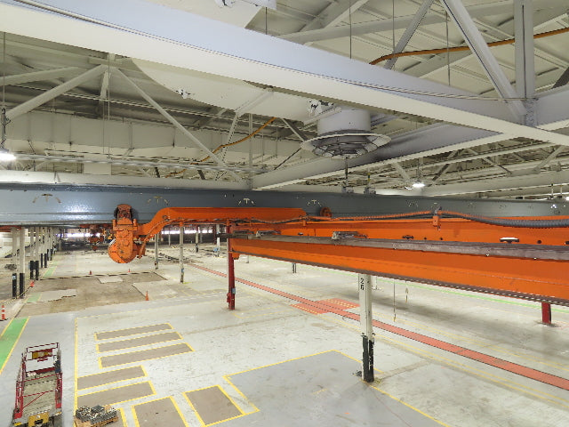 Cleveland Tramrail P&H 1 Ton Single Girder Underhung Bridge Crane 21' Span