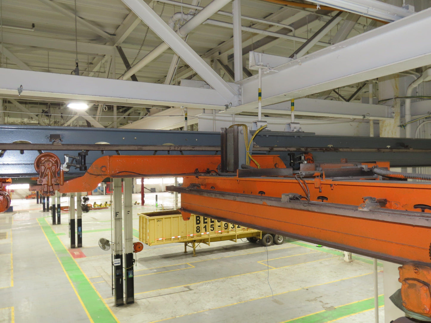 Cleveland Tramrail P&H 1 Ton Single Girder Underhung Bridge Crane 21' Span