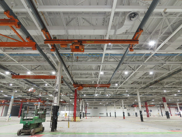 Cleveland Tramrail P&H 1 Ton Single Girder Underhung Bridge Crane 21' Span