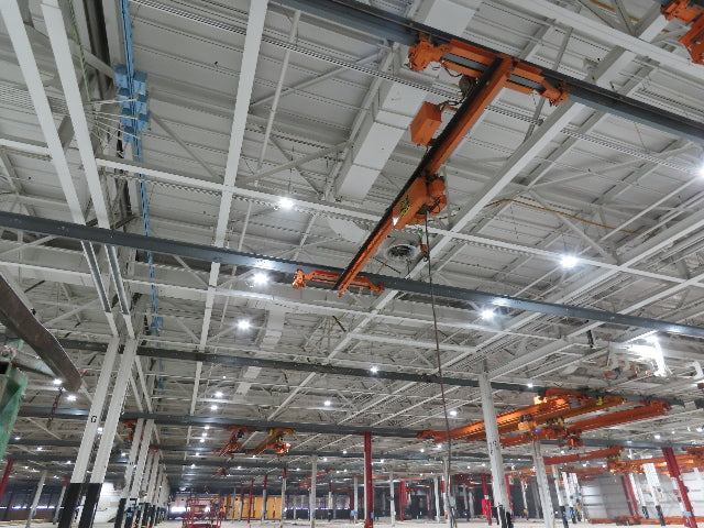 Cleveland Tramrail P&H 1 Ton Single Girder Underhung Bridge Crane 21' Span