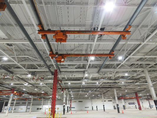 Cleveland Tramrail P&H 1/2 Ton Single Girder Underhung Bridge Crane 21' Span