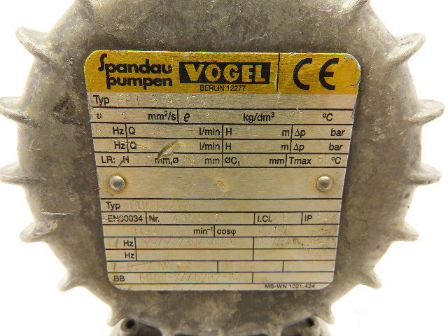 Vogel PRT 5 H-170 Vertical Immersion Coolant Pump 44 l/min 0.12kW 230/460V