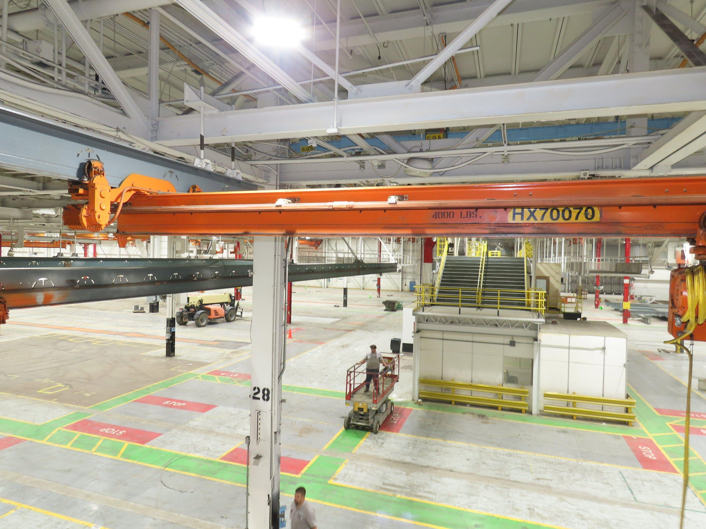 Cleveland Tramrail P&H 2 Ton Single Girder Underhung Bridge Crane 21' Span
