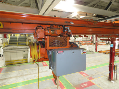 Cleveland Tramrail P&H 2 Ton Single Girder Underhung Bridge Crane 21' Span