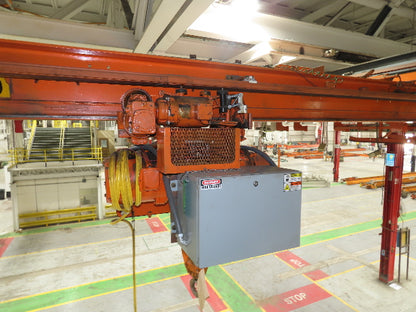 Cleveland Tramrail P&H 2 Ton Single Girder Underhung Bridge Crane 21' Span