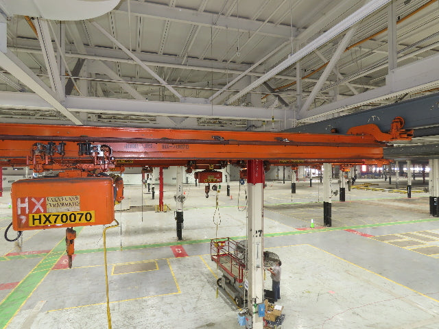 Cleveland Tramrail P&H 2 Ton Single Girder Underhung Bridge Crane 21' Span