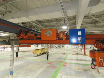 Cleveland Tramrail P&H 2 Ton Single Girder Underhung Bridge Crane 21' Span