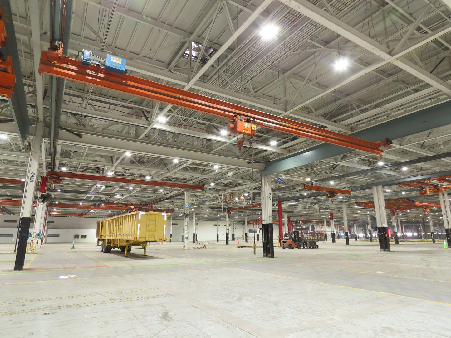 Cleveland Tramrail P&H 2 Ton Single Girder Underhung Bridge Crane 45' 10" Span