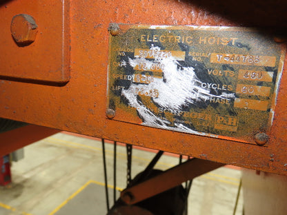 Cleveland Tramrail P&H 6 Ton Double Girder Underhung Bridge Crane 45' 10" Span