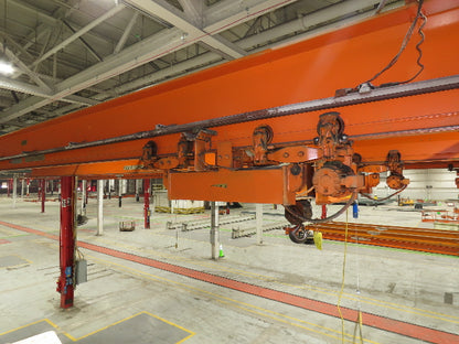 Cleveland Tramrail P&H 6 Ton Double Girder Underhung Bridge Crane 45' 10" Span