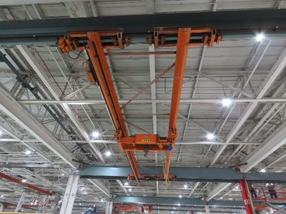 Cleveland Tramrail P&H 6 Ton Double Girder Underhung Bridge Crane 45' 10" Span
