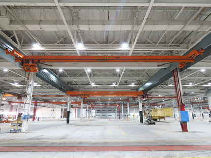 Cleveland Tramrail P&H 3 Ton Single Girder Underhung Bridge Crane 45' 10" Span