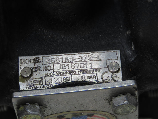 ARO 6661A3-322-C Diaphragm Pump 1" ANSI/DIN Flange 120PSI 8 Bar 1/4"NPT