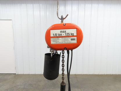 CM Lodestar A Electric Chain Hoist 1/8 Ton 250 LB 32 FPM Variable Speed 8' Lift