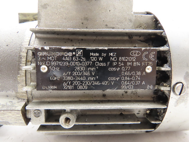 Grundfos SPK2-8/1 AMA RUUV  Immersion Coolant Pump 15-35 l/min .12kW 230V 3PH