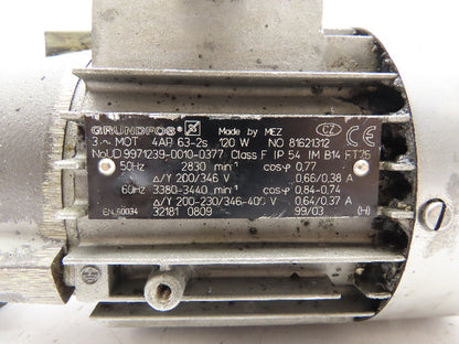 Grundfos SPK2-8/1 AMA RUUV  Immersion Coolant Pump 15-35 l/min .12kW 230V 3PH