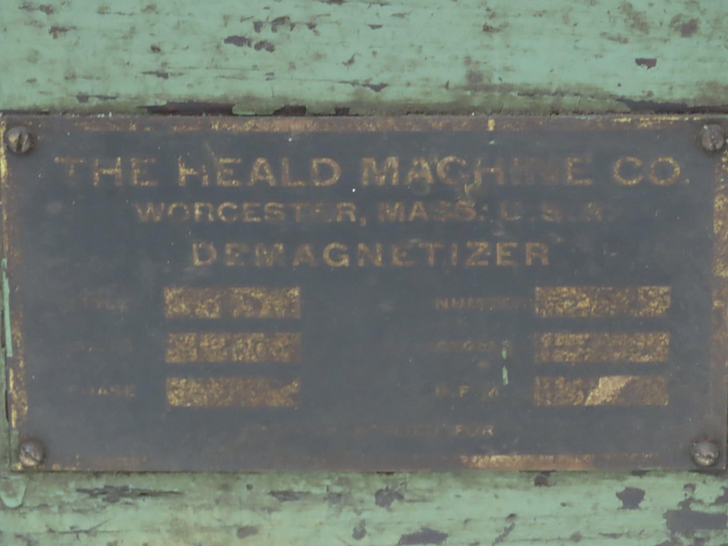 Heald Machine Co. Vintage Demagnetizer Machine 110V